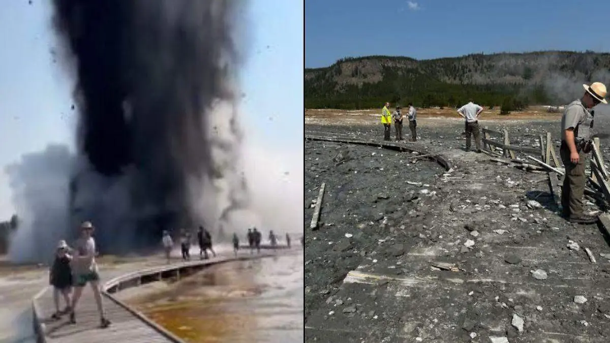 Explosion hidrotermal en el parque Yellowstone 